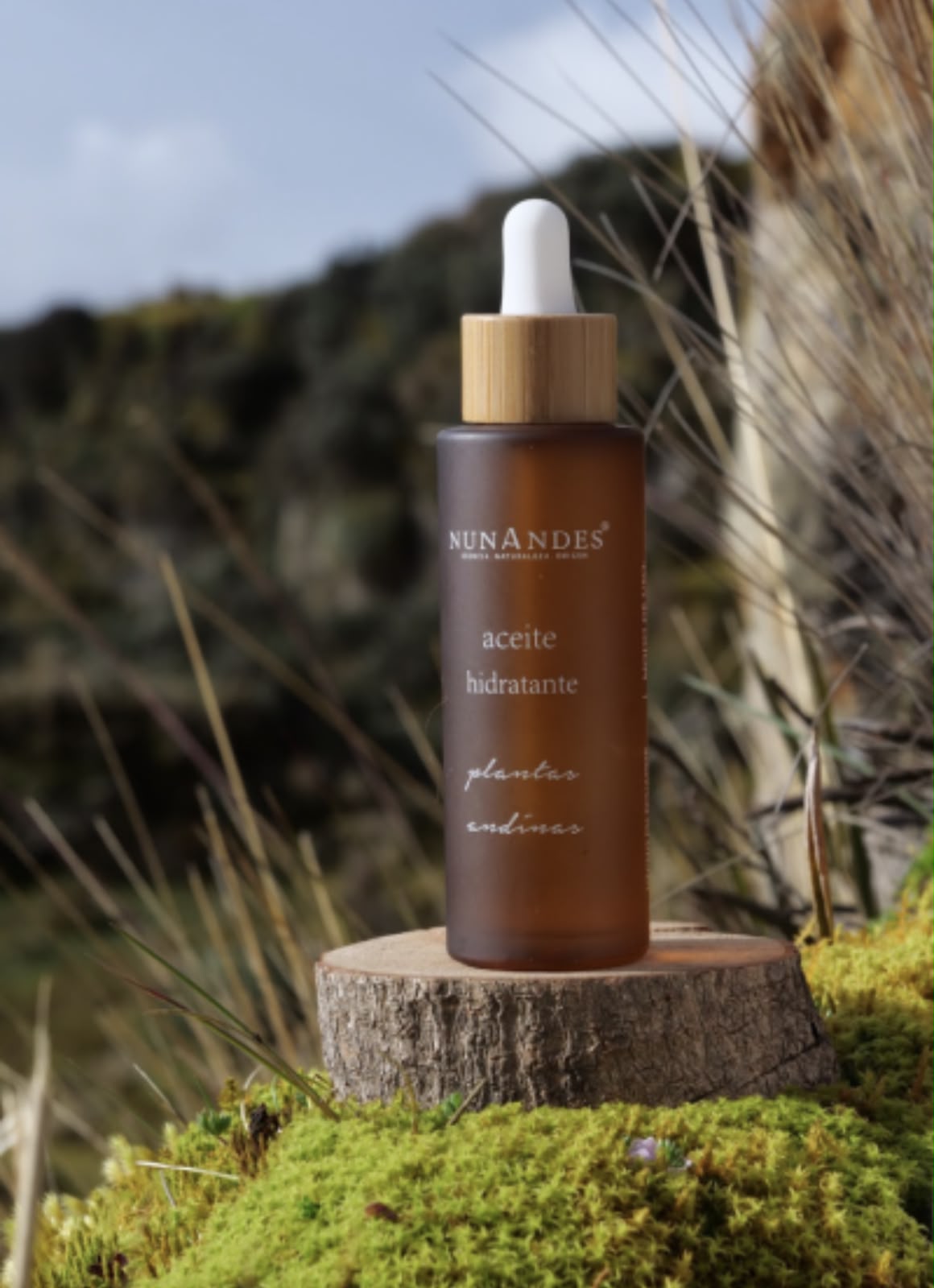 Aceite hidratante de plantas andinas