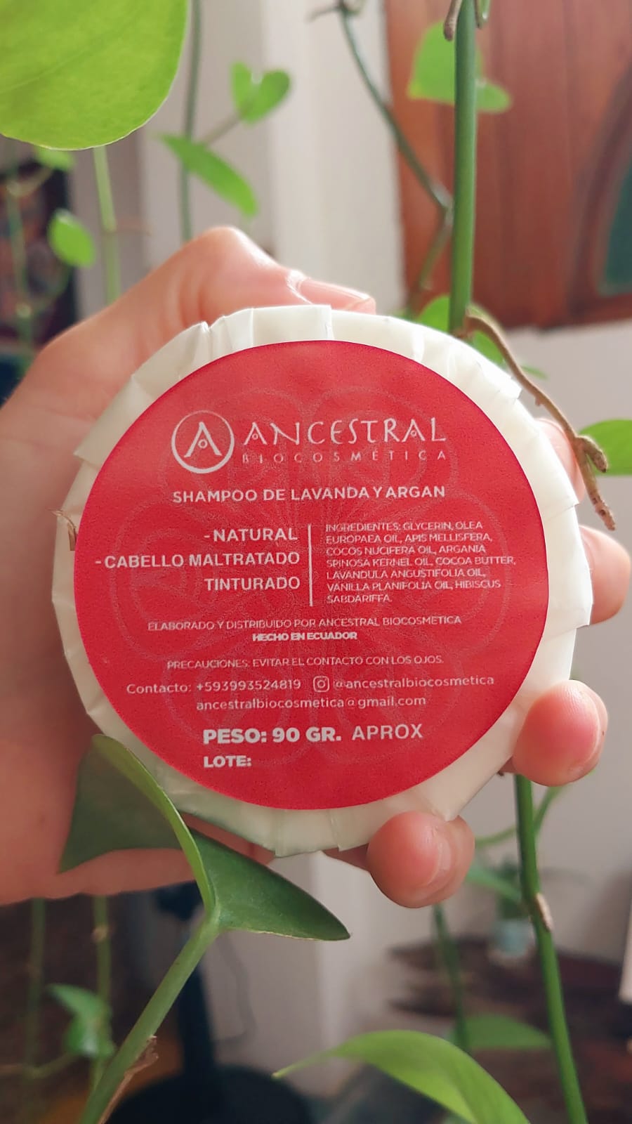 Shampoo sólido con aceites esenciales