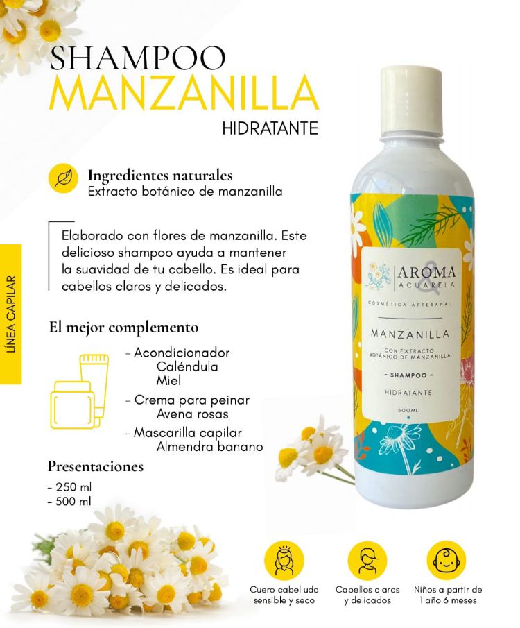 Shampoo hidratante manzanilla