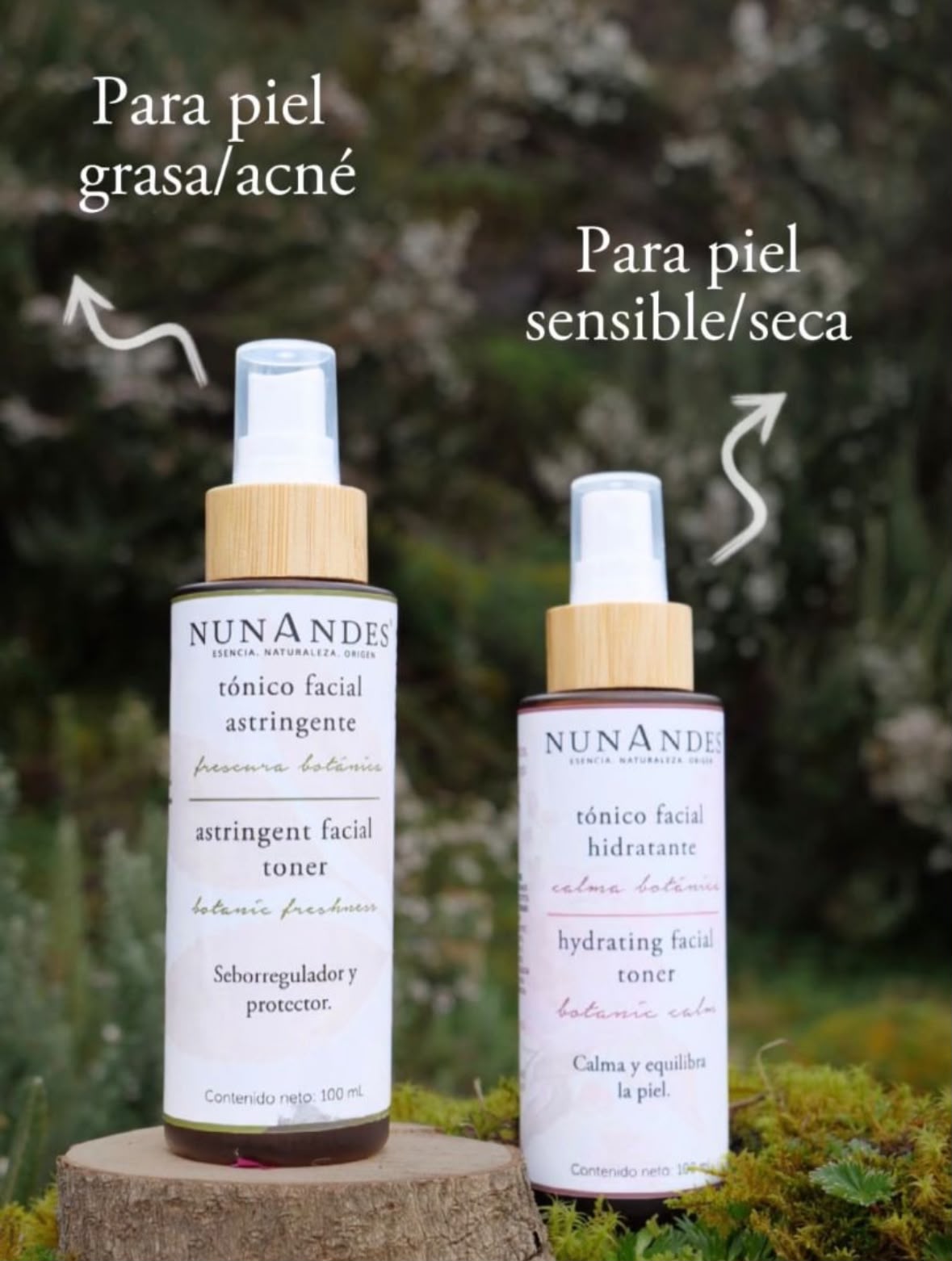 Tónicos faciales botánicos