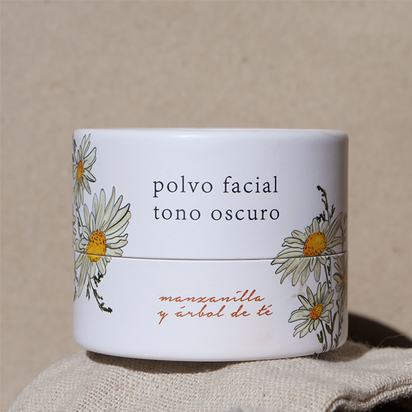 Polvo facial manzanilla y árbol de té