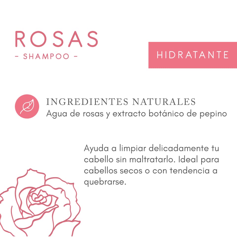 Shampoo hidratante rosas